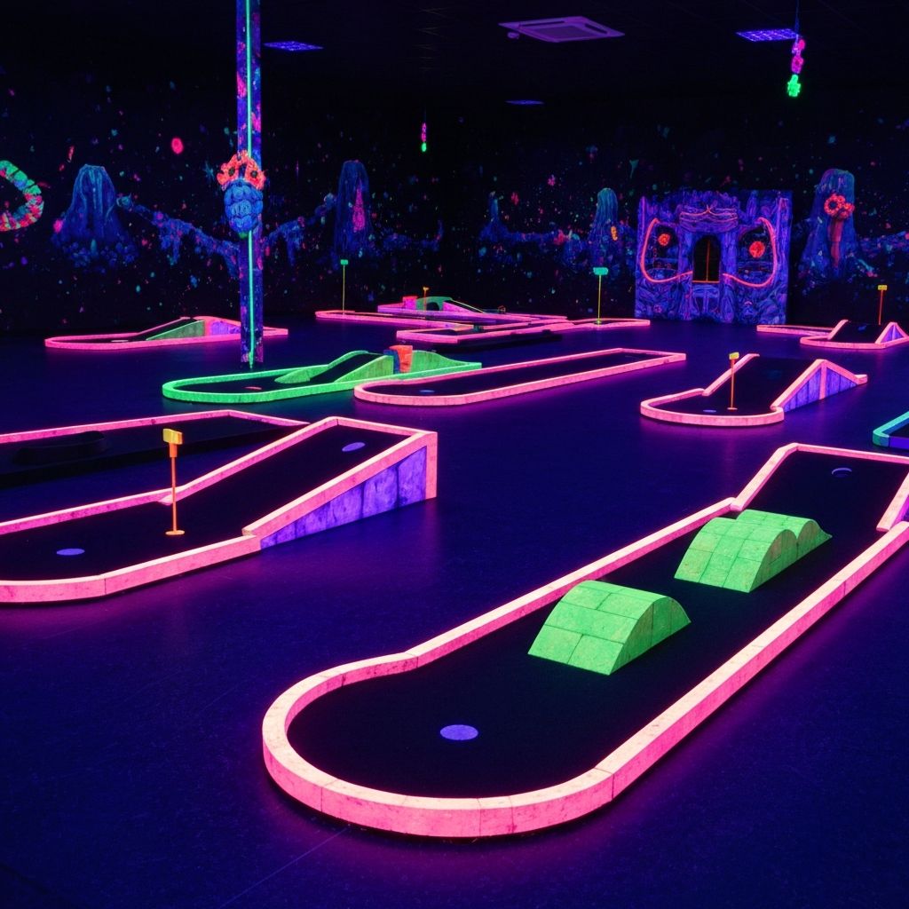 Schwarzlicht Minigolf